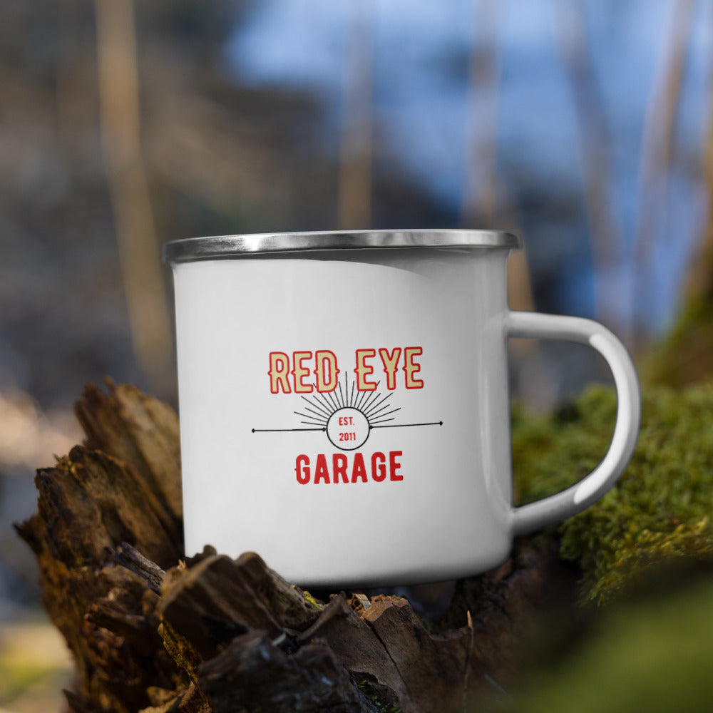 Red Eye Garage Enamel Mug